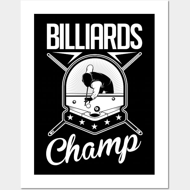 Billards champ Wall Art by nektarinchen